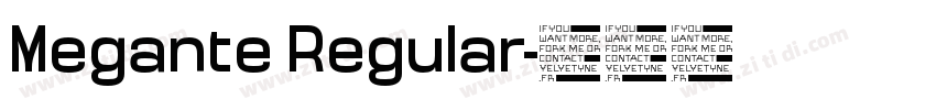 Megante Regular字体转换